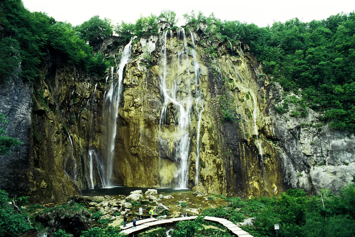 Veliki Slap, der Große Wasserfall der Plitvicer Seen, Kroatien